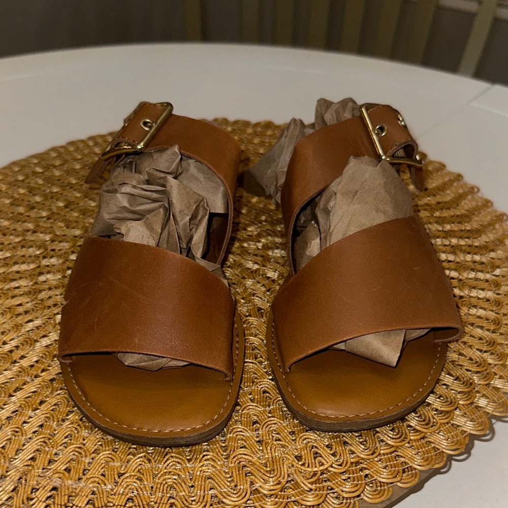 Franco Sarto Tan Leather Sandals